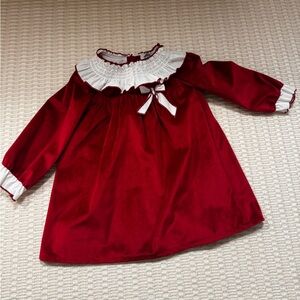 Babidu red velvet holiday dress, Size 4. Excellent condition